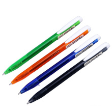 High quality office pen stationery product simple ballpoint pen with custom logo retractable 4 colors ballpoint pen